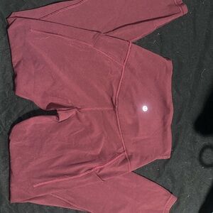 LULULEMON ALIGN 25 WITH POCKETS GARNET SIZE 6